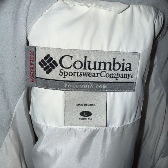 Columbia Women’s Down Puffer Vest Ivory Size L Vertex Pockets - Picture 8 of 10